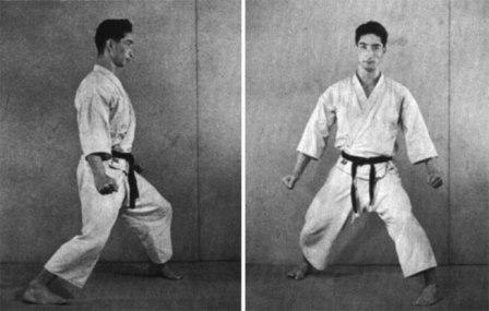 Master Hidetaka Nishiyama from 'Karate the Art of Empty Hand Fighting' (1960). Sochin dachi.